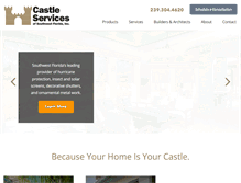 Tablet Screenshot of castleservices.net